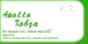 apollo kobza business card